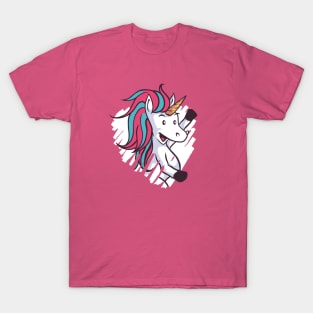 Valentine Unicorn with a Sketch Heart T-Shirt